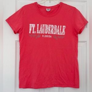 Ft. Lauderdale Florida Graphic Tee - Coral Pink